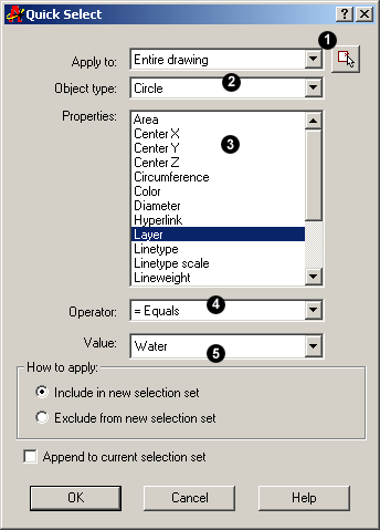 Selección avanzada en Autocad