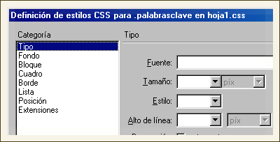 Dreamweaver MX: Estilos CSS