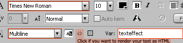 Efecto de la máquina de escribir en flash