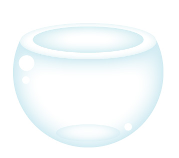 Tazón de cristal en Illustrtator