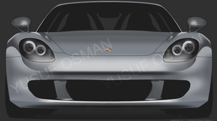 Porsche Carrera GT Digital Drawing