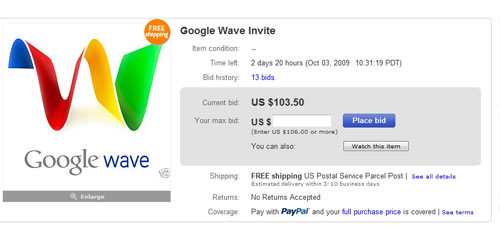 Invitaciones Google Wave