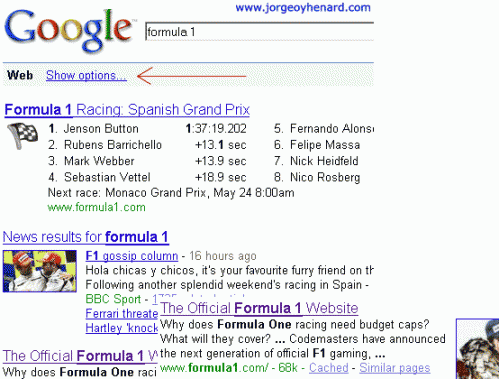 Resultados de Búsqueda Google con Imágenes de la Página