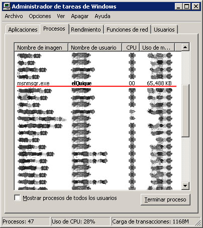 Administrador de Tareas de Windows XP Administrador de Tareas de Windows XP
