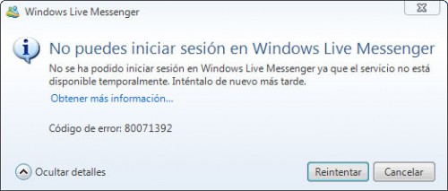 Error msn 80071392 Error msn 80071392