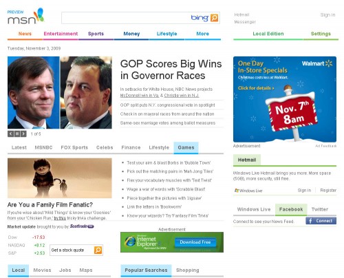 Nuevo diseño de MSN.com
