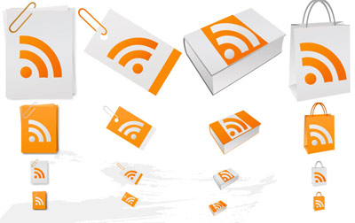 Iconos rss de papel