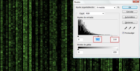 tutorial efecto matrix
