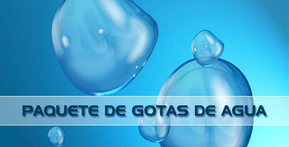 paquete de gotas de agua