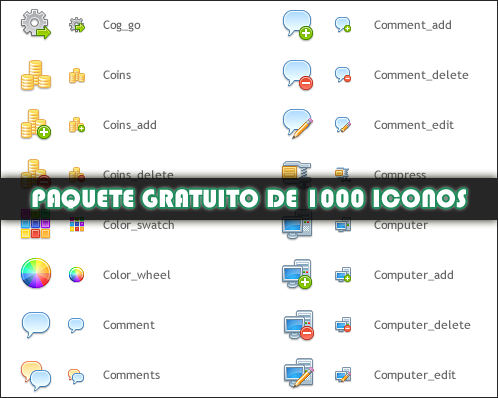 Paquete gratuito de 1000 iconos