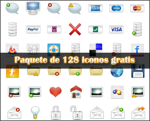 Paquete de 128 iconos gratis