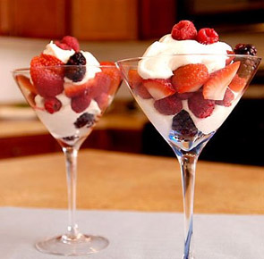 fresas fresas con crema light