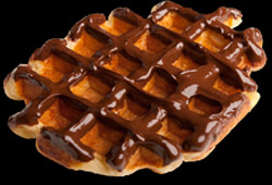 waffles con chocolate