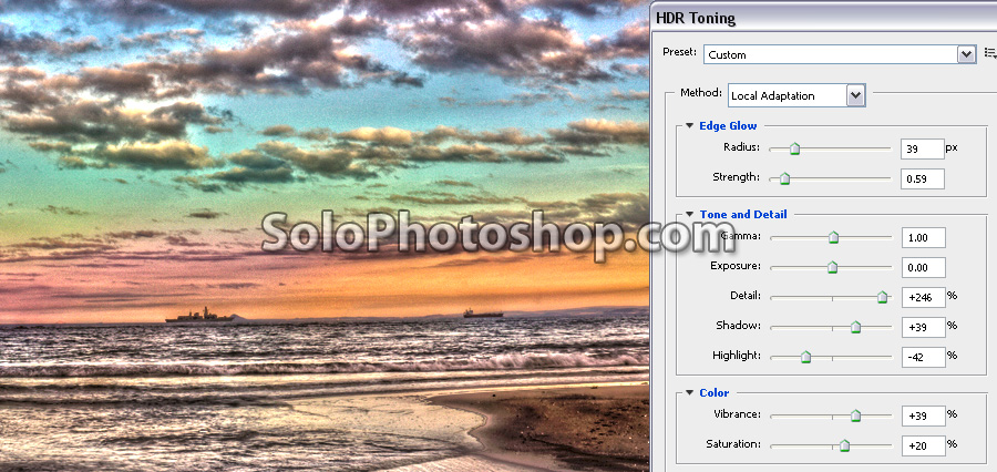 HDR toning valores 2