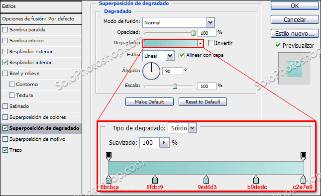 Aplicar Superposición de Degradado