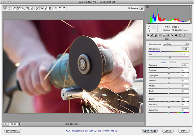Plugin Photoshop Camera Raw 7 en Photoshop CS6