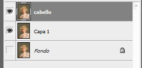 Duplicar imagen para Recortar cabellos con Photoshop