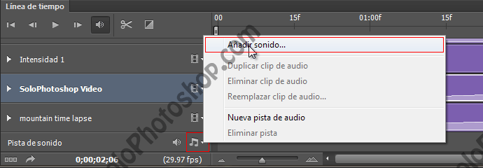 añadir sonido al video