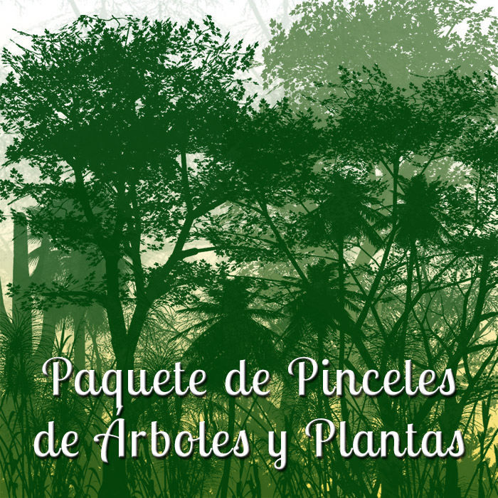 Paquete de Pinceles de Árboles y Plantas