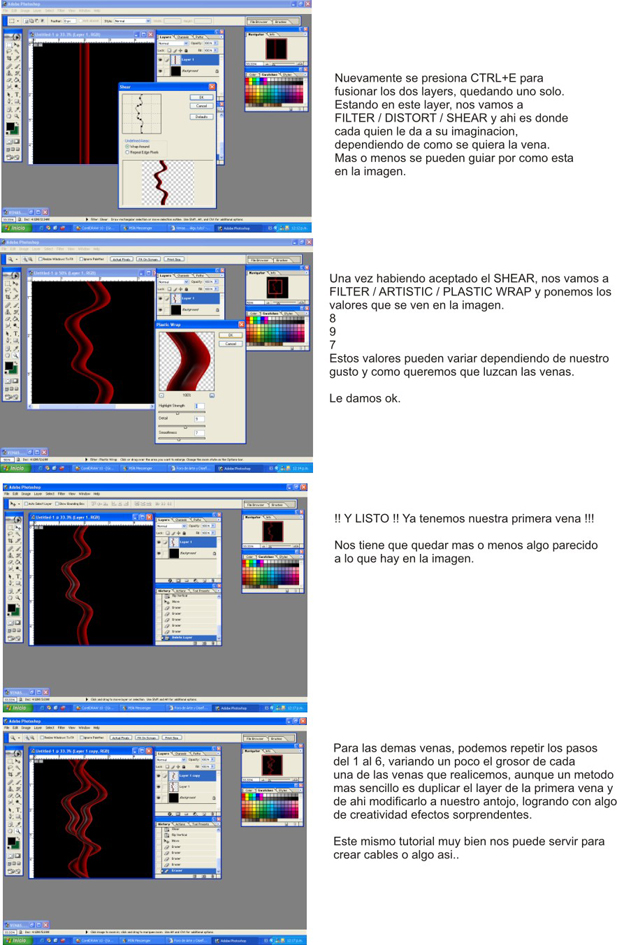 tutorial de venas y arterias con photoshop