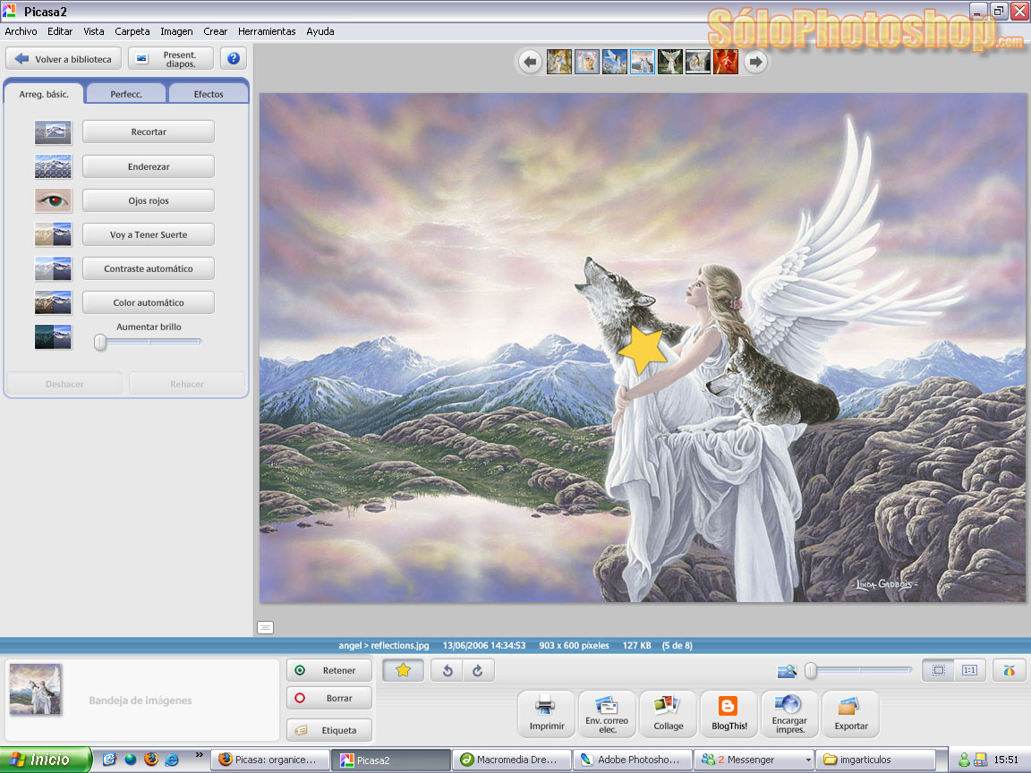 Picasa2 Añadir Estrellas