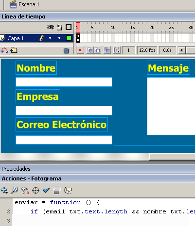Tutorial Crear Formulario de contacto con Flash 01