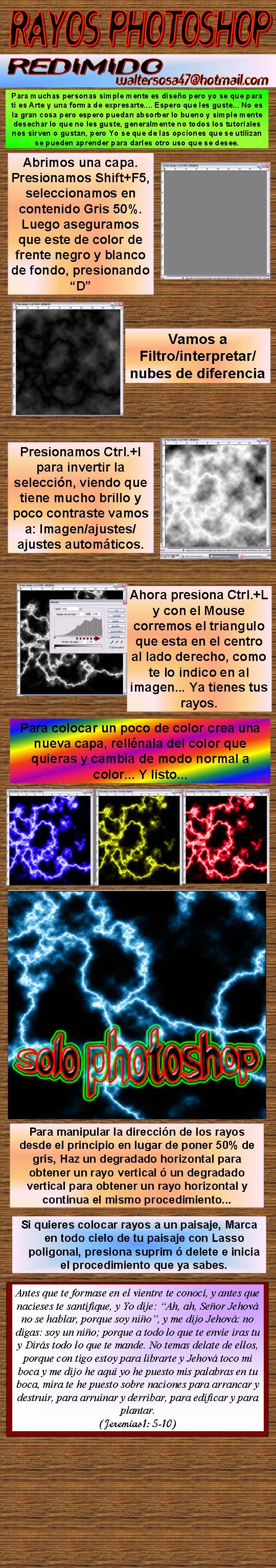 Dibujar Rayos con Photoshop