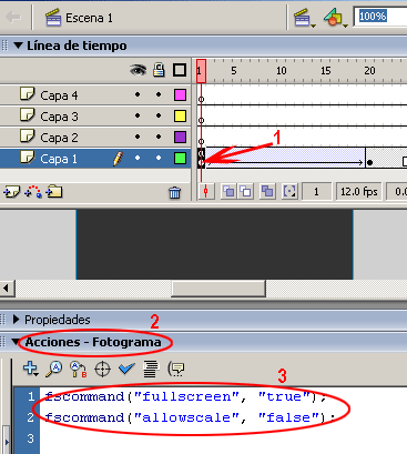 Programar Película Flash en Pantalla Completa
