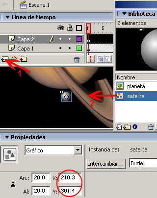 Crear una Orbita Animada con Flash 06
