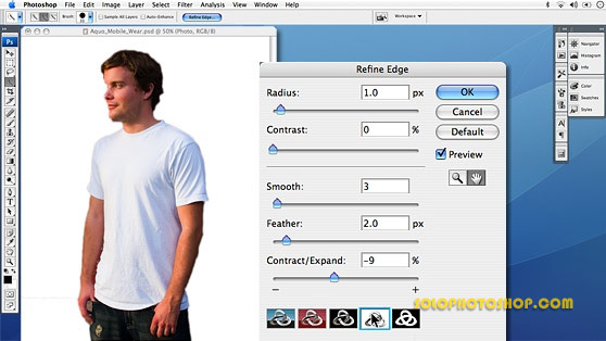 Herramientas de selección rápida y definición de bordes