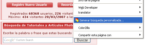 Búsqueda Personalizada con la Barra Google.