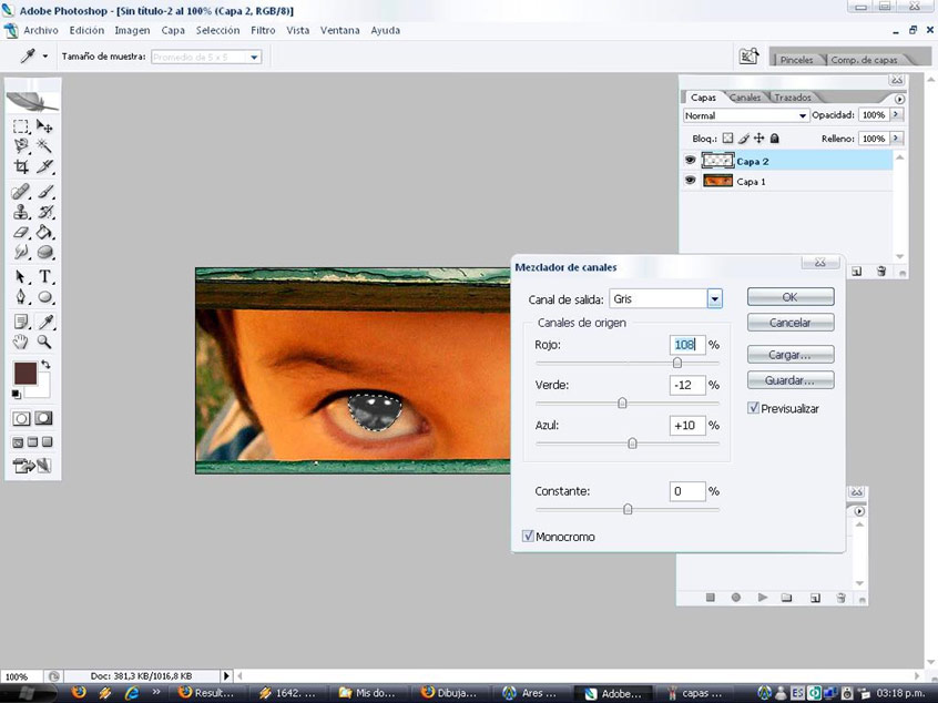 Cambio de Color Ojos Oscuros Photoshop 05 color