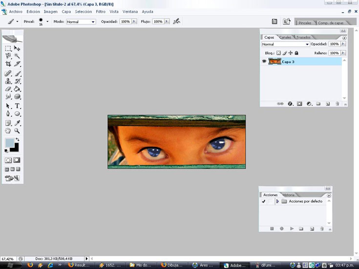 Cambio de Color Ojos Oscuros Photoshop 08 Resultado Final