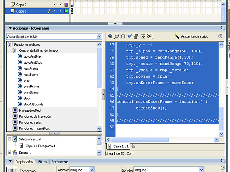 Efecto de Nieve en Flash 08