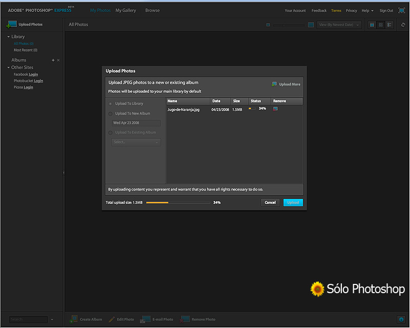 Sistema para Subir Fotografías
