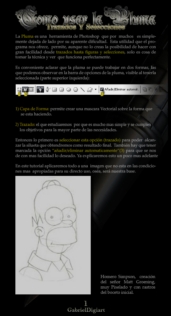 tutorial photoshop Selecciones y Trazados con la Herramienta Pluma 01