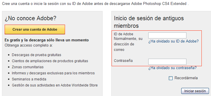 Registro y creción de neuvas cuentas adobe