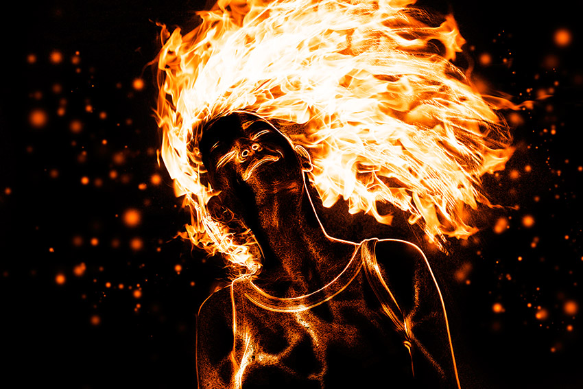 Mujer de Fuego Tutorial photoshop