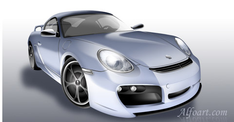 Porsche digital rendering | Tutorial Valley