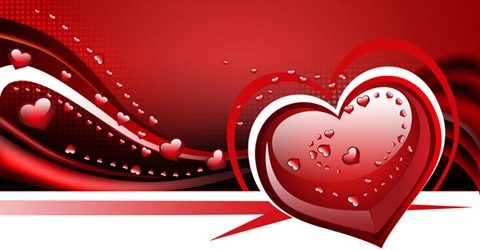 Waved Valentine background with hearts | Tutorial Valley