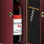 Elegant Bottle of Wine in a Gift Box in Illustrator