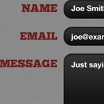 Dark Modern Contact Form in Photoshop