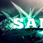Abstract Text Effect with Brush Dynamics and Filters