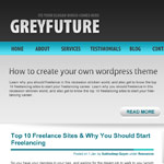 Design A Grey-Blue Blog Design
