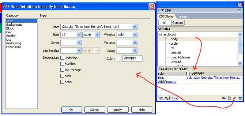 Editar CSS desde el Formulario