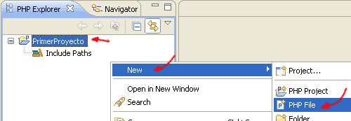 Agregar Archivo PHP al Proyecto
