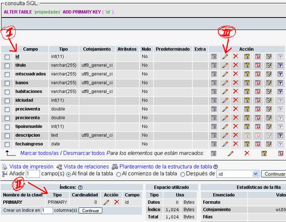 Indice por ID Autonumerico