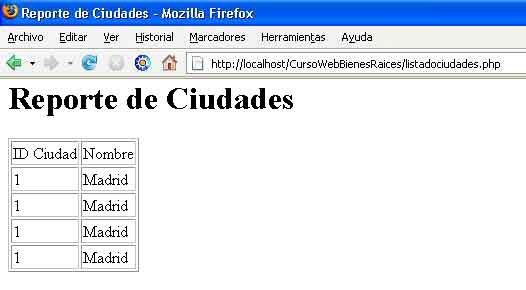 Tabla de Reportes con Borde