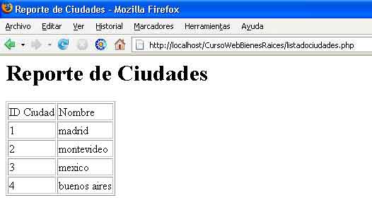 Tabla de Reportes Dinamica