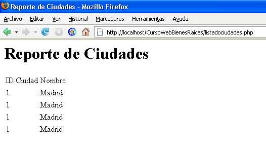 Tabla de Reportes